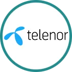 Telenors logotyp i grön cirkel